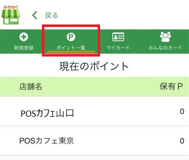 ポイント一覧
